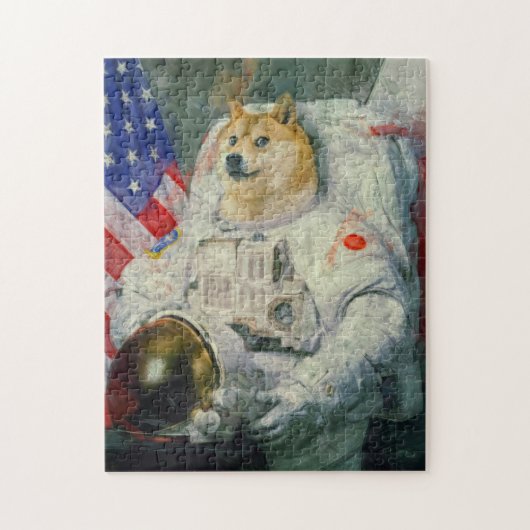 Astronaut Doge-verfversie Legpuzzel (Verticaal)