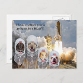  Astronaut Dogs Teacher Briefkaart (Voorkant / Achterkant)