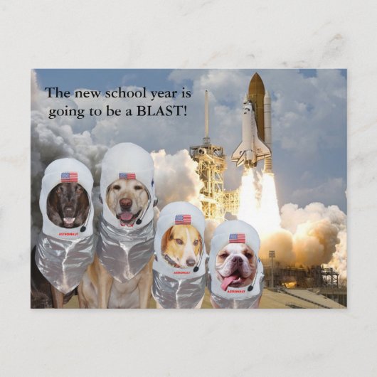  Astronaut Dogs Teacher Briefkaart (Voorkant)