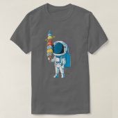 Astronaut door Ice Cream in Space Holding Planet B T-shirt (Design voorkant)
