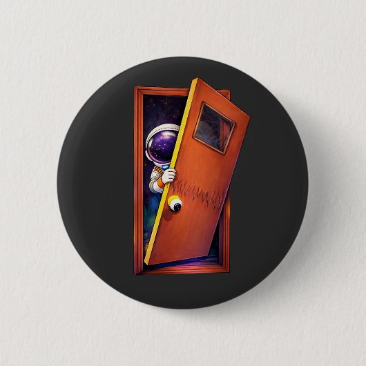 Astronaut Doorway   Ronde Button 5,7 Cm (Voorkant)