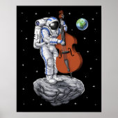 Astronaut Double Bass Player Poster (Voorkant)