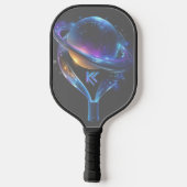 Astronaut Drijft Onder de Kosmische Pickleball Zon Paddle (Achterkant)