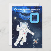 Astronaut drijft onder planeten LEEFjongens ruimte Kaart (Achterkant)