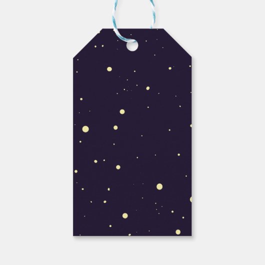 Astronaut drijvend in de ruimte dank u cadeaulabel (Achterkant)