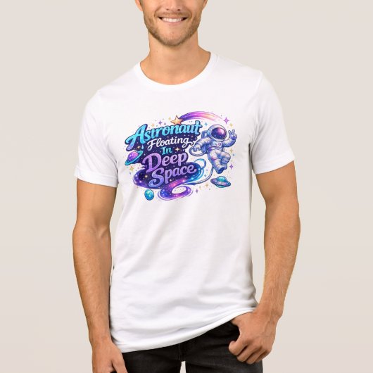 Astronaut Drijvend In Diepe Ruimte Tri-Blend Shirt (Voorkant)