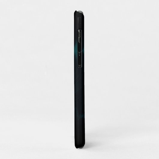 Astronaut drijvend in Glitchwave Sound Art Case-Mate iPhone Case (Achterkant/links)