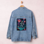 Astronaut Drijvend Met Gloeiende Ruimtekwal Te Denim Jacket (Hangar)