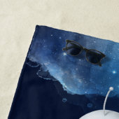 Astronaut drijvende ruimte cartoon kinderen sterre strandlaken (In situ)