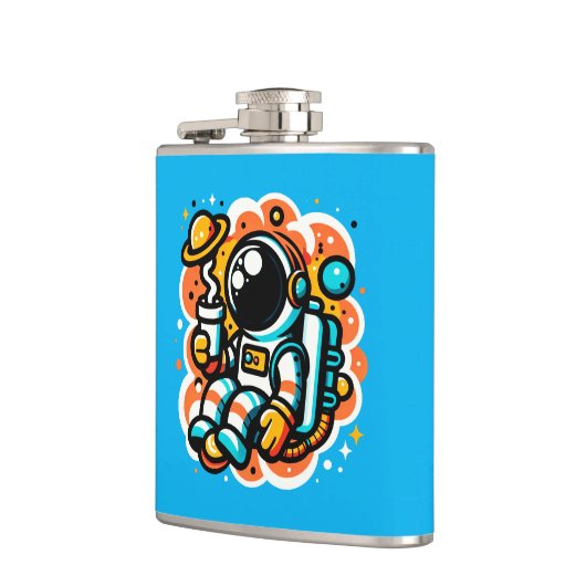 Astronaut Drink koffie - cafeïne in de ruimte Heupfles (Links)