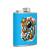 Astronaut Drink koffie - cafeïne in de ruimte Heupfles (Rechts)