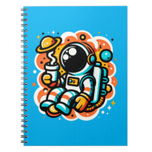 Astronaut Drink koffie - cafeïne in de ruimte Notitieboek