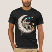 Astronaut Drink Koffie T-shirt (Voorkant)