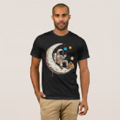 Astronaut Drink Koffie T-shirt (Voorkant volledig)