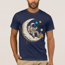 Astronaut Drinkt Koffie T-Shirt