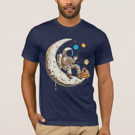 Astronaut Drinkt Koffie T-Shirt