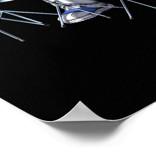 Astronaut Drummer Poster (Hoek)