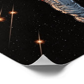Astronaut Dunking Fiery Basketball Dynamic Space Poster (Hoek)