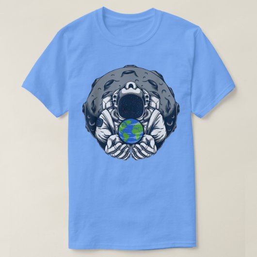 Astronaut Earth Moon Solar System Space Planets T-shirt (Design voorkant)