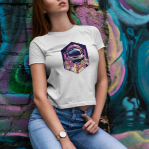 Astronaut Eating Donut and Pizza T-shirt