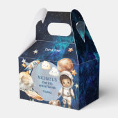 Astronaut eerste reis rond de zon gunst box bedankdoosjes (Voorkant Zijde)