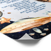 Astronaut eerste reis rond de zon tijd capsule poster (Hoek)