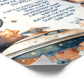 Astronaut eerste reis rond de zon tijd capsule poster (Hoek)