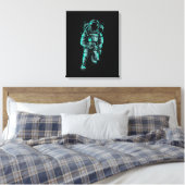 Astronaut eet ijs gestrekte canvasprint canvas afdruk (Insitu (Slaapkamer))