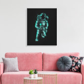 Astronaut eet ijs gestrekte canvasprint canvas afdruk (Insitu (Woonkamer))