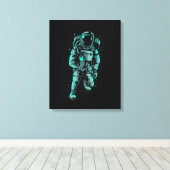 Astronaut eet ijs gestrekte canvasprint canvas afdruk (Insitu (Houten vloer))