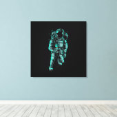 Astronaut eet ijs gestrekte canvasprint canvas afdruk (Insitu (Houten vloer))