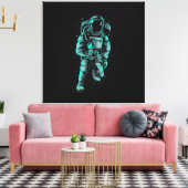 Astronaut eet ijs gestrekte canvasprint canvas afdruk (Insitu (Woonkamer))