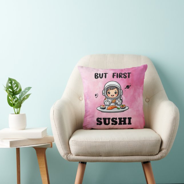 Astronaut eet sushi kussen (Stoel)