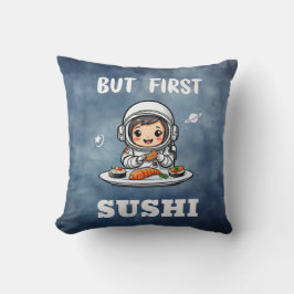 Astronaut eet sushi kussen