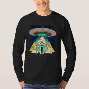 Astronaut Egyptische piramide Alien Conspirac T-shirt