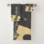 Astronaut en alien bad handdoek (Insitu)