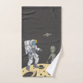 Astronaut en alien bad handdoek (Handdoek)