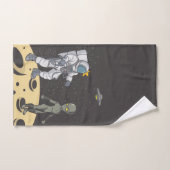Astronaut en alien bad handdoek (Handdoek)