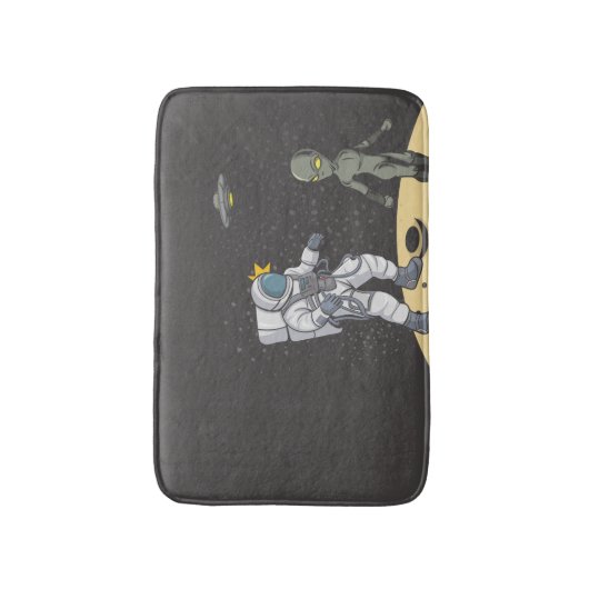 Astronaut en alien badmat (Voorkant Verticaal)