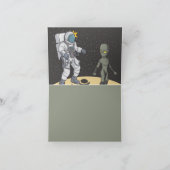 Astronaut en alien    bedankkaart (Binnen)