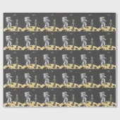 Astronaut en alien   cadeaupapier (Vlak)
