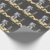 Astronaut en alien   cadeaupapier (Hoek)