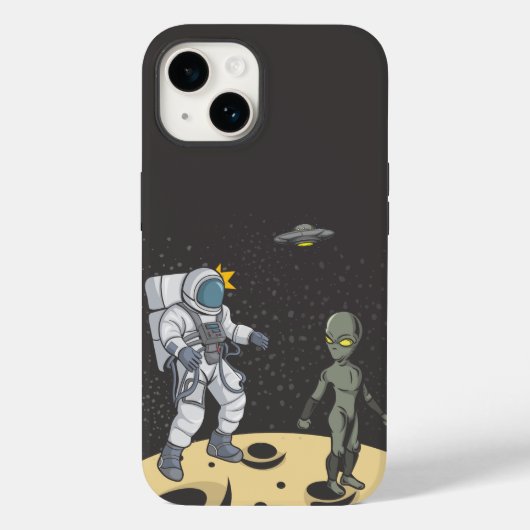 Astronaut en alien Case-Mate iPhone case (Achterkant)