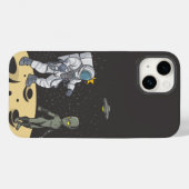 Astronaut en alien Case-Mate iPhone case (Achterkant (horizontaal))