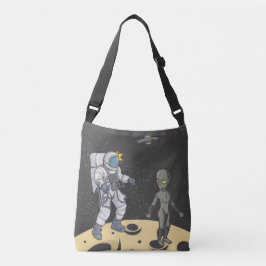 Astronaut en alien crossbody tas