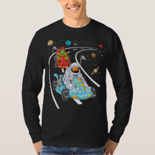 Astronaut en alien Gokart T-shirt