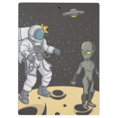 Astronaut en alien klembord (Achterkant)