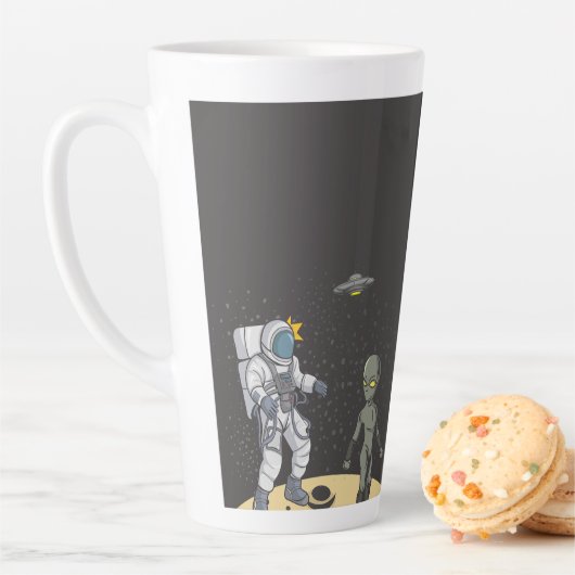 Astronaut en alien     latte mok (In situ)