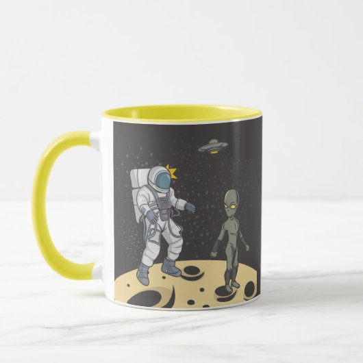 Astronaut en alien mok (Links)