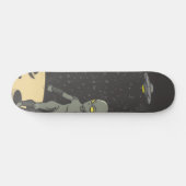 Astronaut en alien    persoonlijk skateboard (Horizontaal)